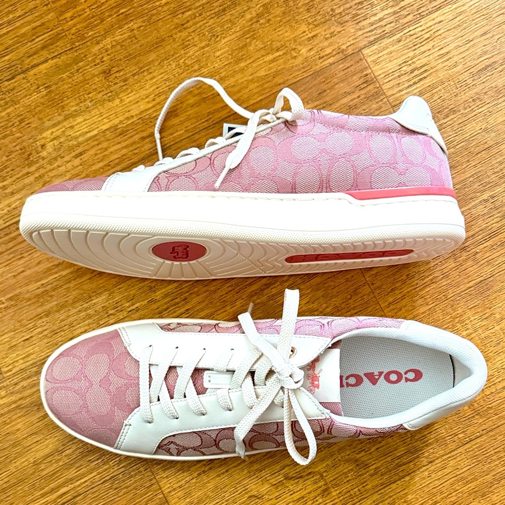 NEW Coach Signature Sneakers WOMEN SHOES LOWLINE LOW TOP LEATHER CLIP CG900 11 B